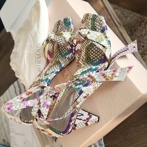 Alexandre Birman Snake Print Clarita Sandal sz38